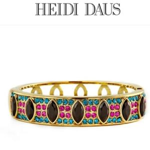 Heidi Daus "Armed with Charm" Crystal Bangle Bracelet